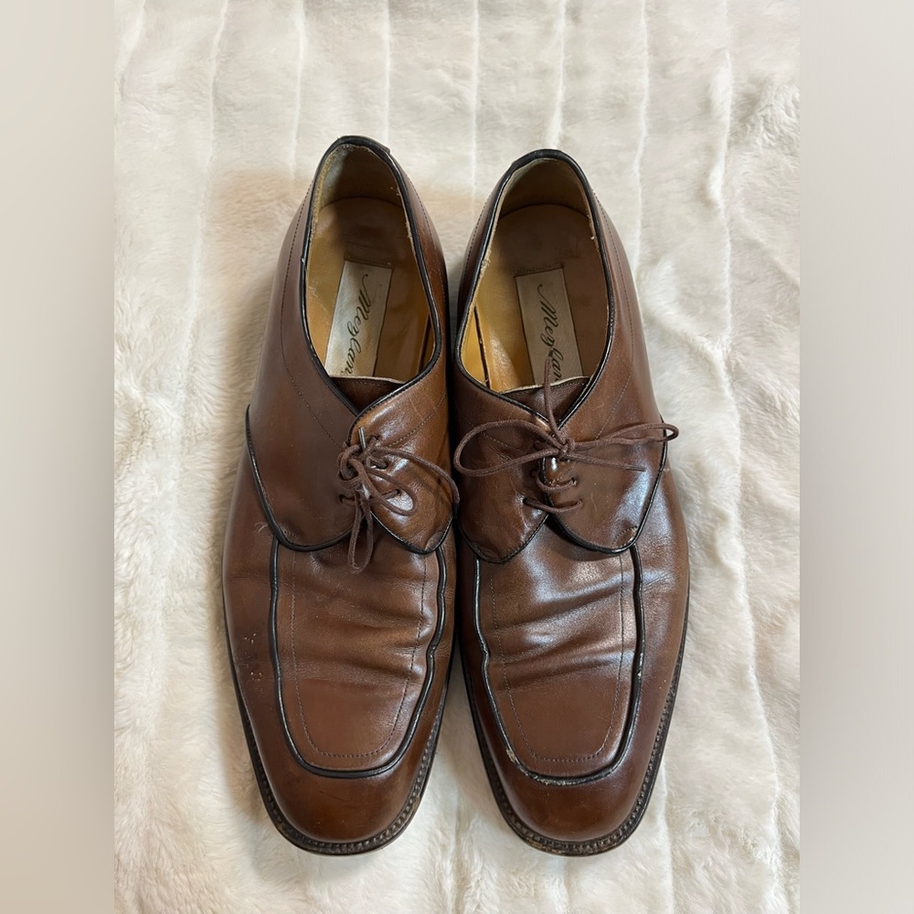 Mezlan Mens 11M Brown Leather Made in Spain Derby Workwear City Shoes Classic